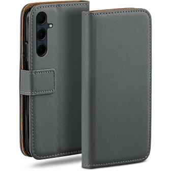 moex Book Case für Samsung Galaxy A35 5G Klapphülle mit Kartenfach – Anthracite-Gray moex Book Case für Samsung Galaxy A35 5G Klapphülle mit Kartenfach – Anthracite-Gray