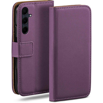 moex moex Book Case für Samsung Galaxy A35 5G Klapphülle mit Kartenfach – Indigo-Violet