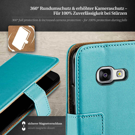 moex Book Case für Samsung Galaxy A5 (2016) Klapphülle mit Kartenfach – Weiteres Produktbild 3
