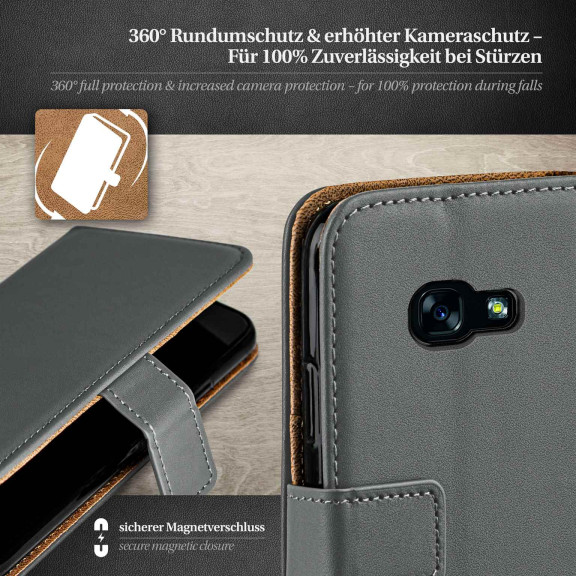 moex Book Case für Samsung Galaxy A5 (2017) Klapphülle mit Kartenfach – Weiteres Produktbild 3