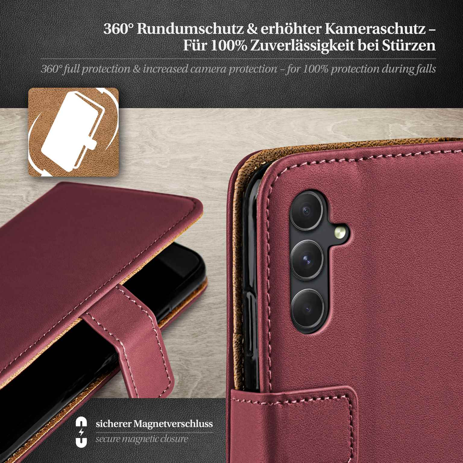 moex Book Case für Samsung Galaxy A54 5G Klapphülle mit Kartenfach – Weiteres Produktbild 3 moex Book Case für Samsung Galaxy A54 5G Klapphülle mit Kartenfach – Weiteres Produktbild 3