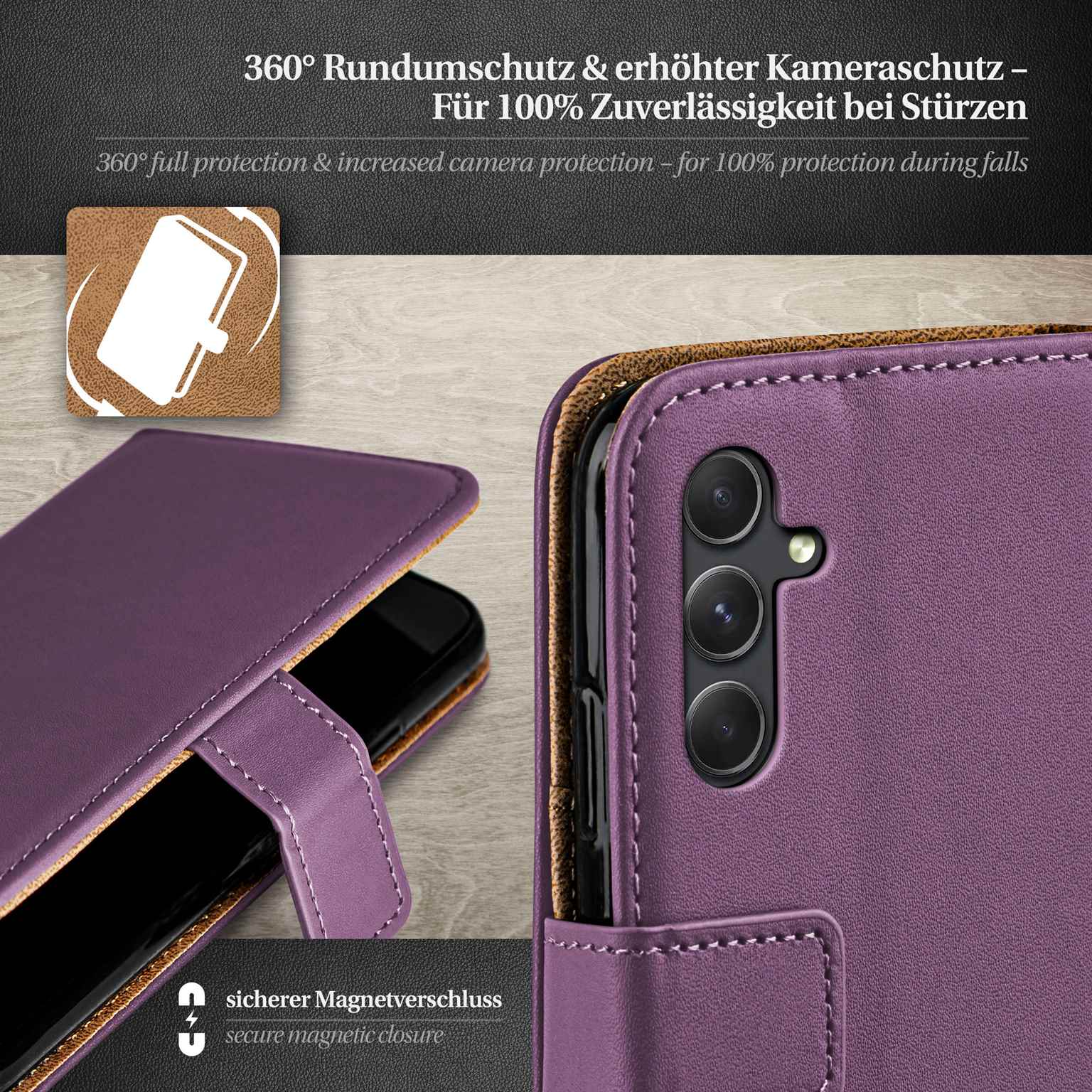 moex Book Case für Samsung Galaxy A54 5G Klapphülle mit Kartenfach – Weiteres Produktbild 3 moex Book Case für Samsung Galaxy A54 5G Klapphülle mit Kartenfach – Weiteres Produktbild 3