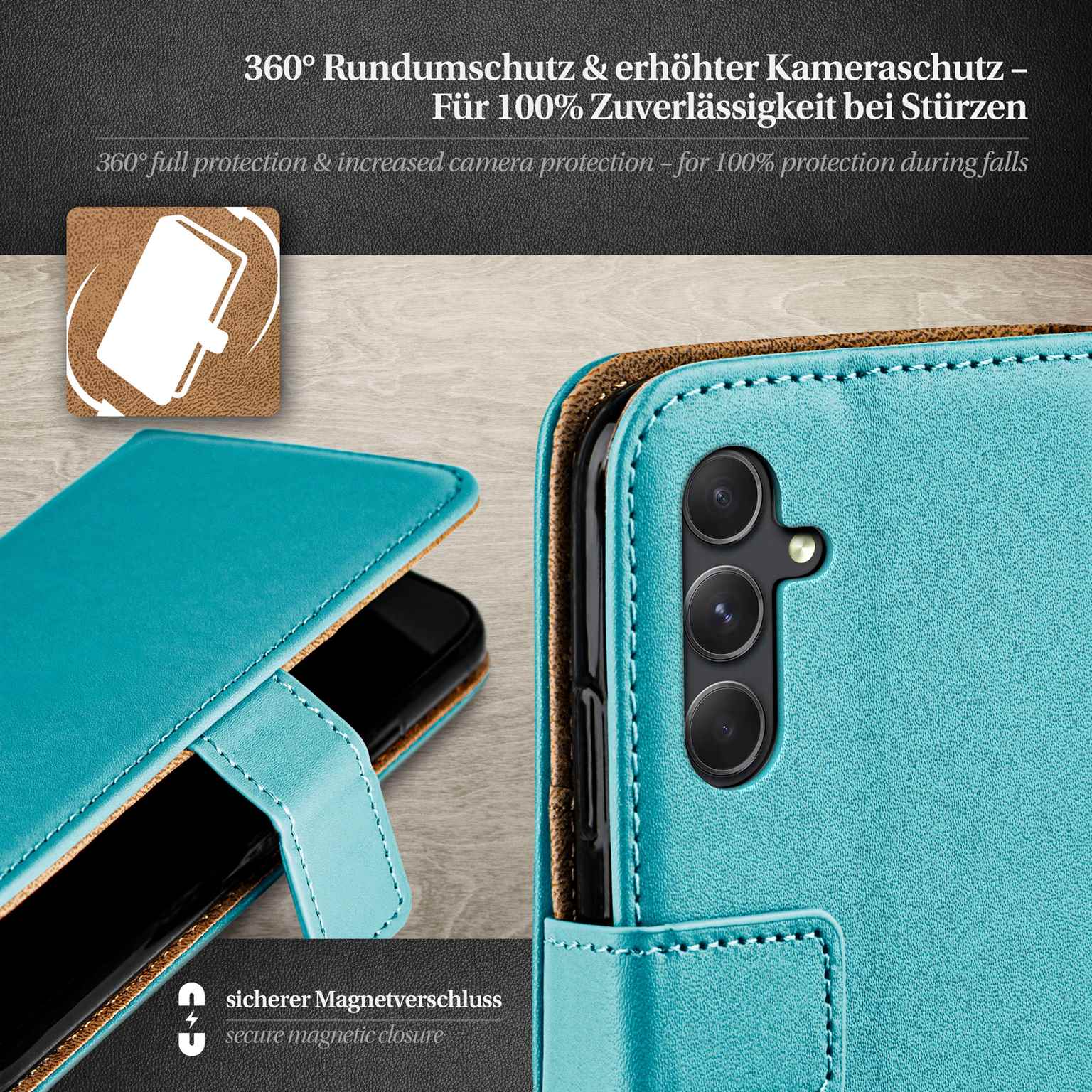 moex Book Case für Samsung Galaxy A54 5G Klapphülle mit Kartenfach – Weiteres Produktbild 3 moex Book Case für Samsung Galaxy A54 5G Klapphülle mit Kartenfach – Weiteres Produktbild 3