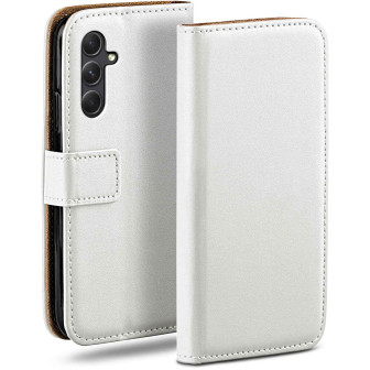 moex moex Book Case für Samsung Galaxy A54 5G Klapphülle mit Kartenfach – Pearl-White