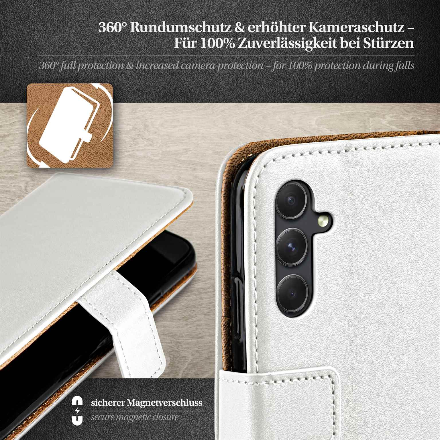 moex Book Case für Samsung Galaxy A54 5G Klapphülle mit Kartenfach – Weiteres Produktbild 3 moex Book Case für Samsung Galaxy A54 5G Klapphülle mit Kartenfach – Weiteres Produktbild 3