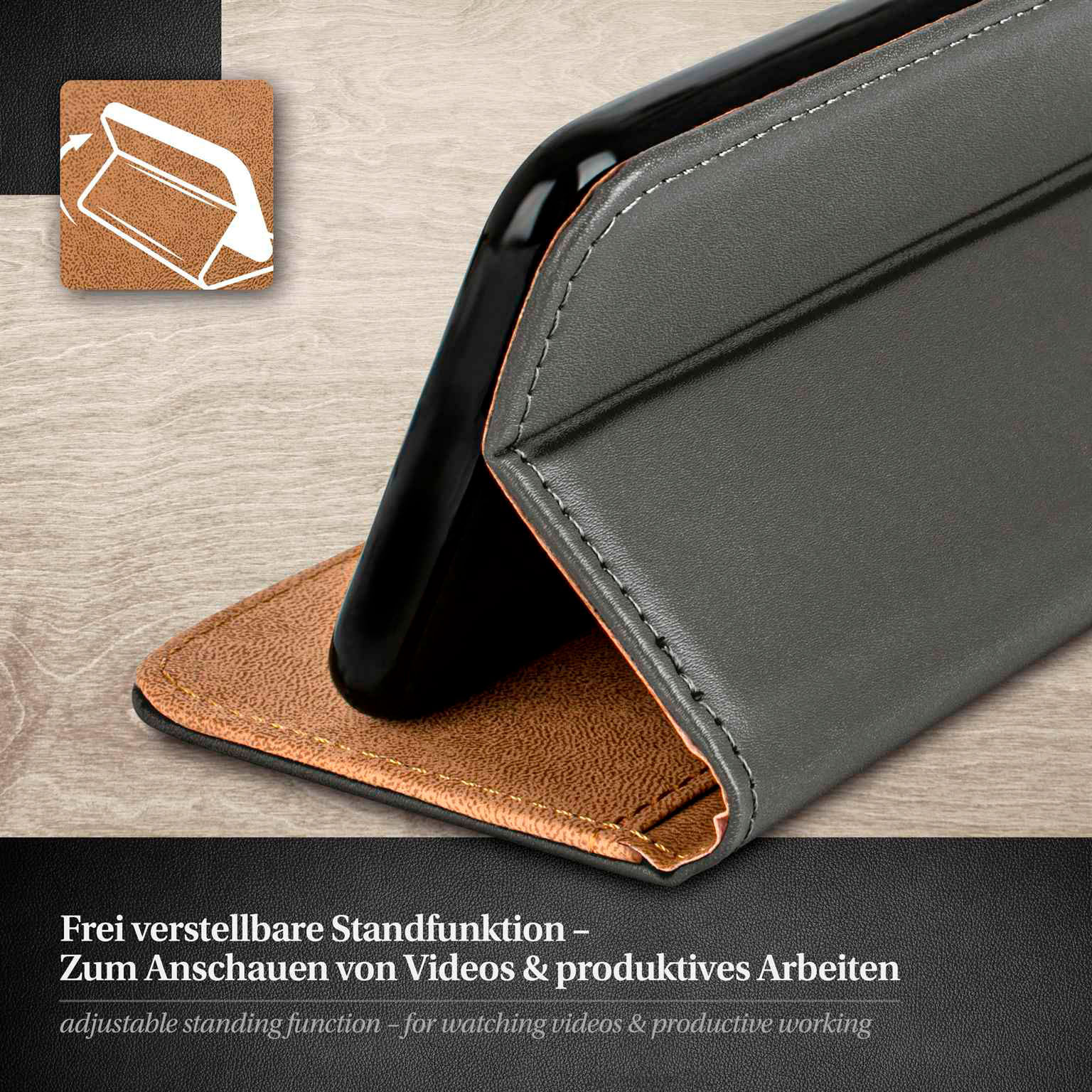 moex Book Case für Samsung Galaxy A56 5G Klapphülle mit Kartenfach – Weiteres Produktbild 3