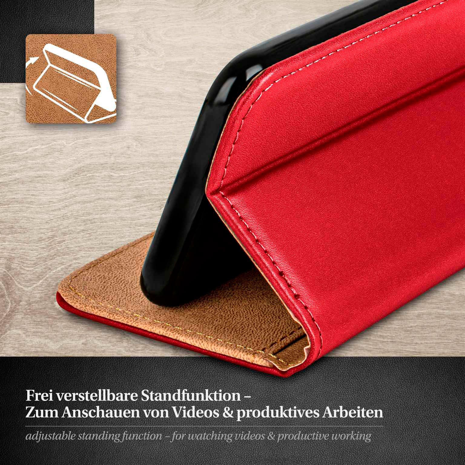 moex Book Case für Samsung Galaxy A56 5G Klapphülle mit Kartenfach – Weiteres Produktbild 3