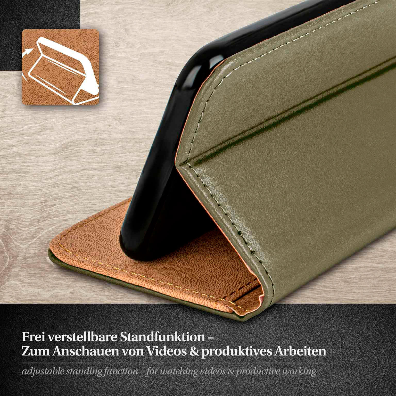 moex Book Case für Samsung Galaxy A56 5G Klapphülle mit Kartenfach – Weiteres Produktbild 3