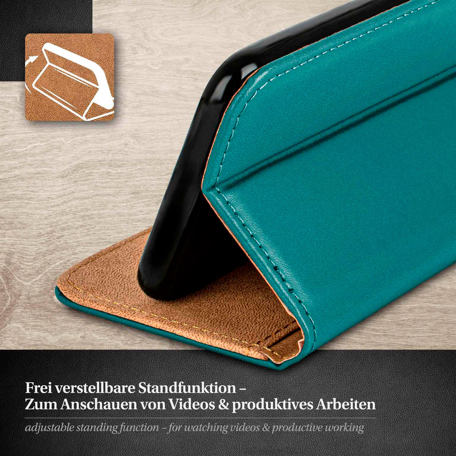 moex Book Case für Samsung Galaxy A56 5G Klapphülle mit Kartenfach – Weiteres Produktbild 3