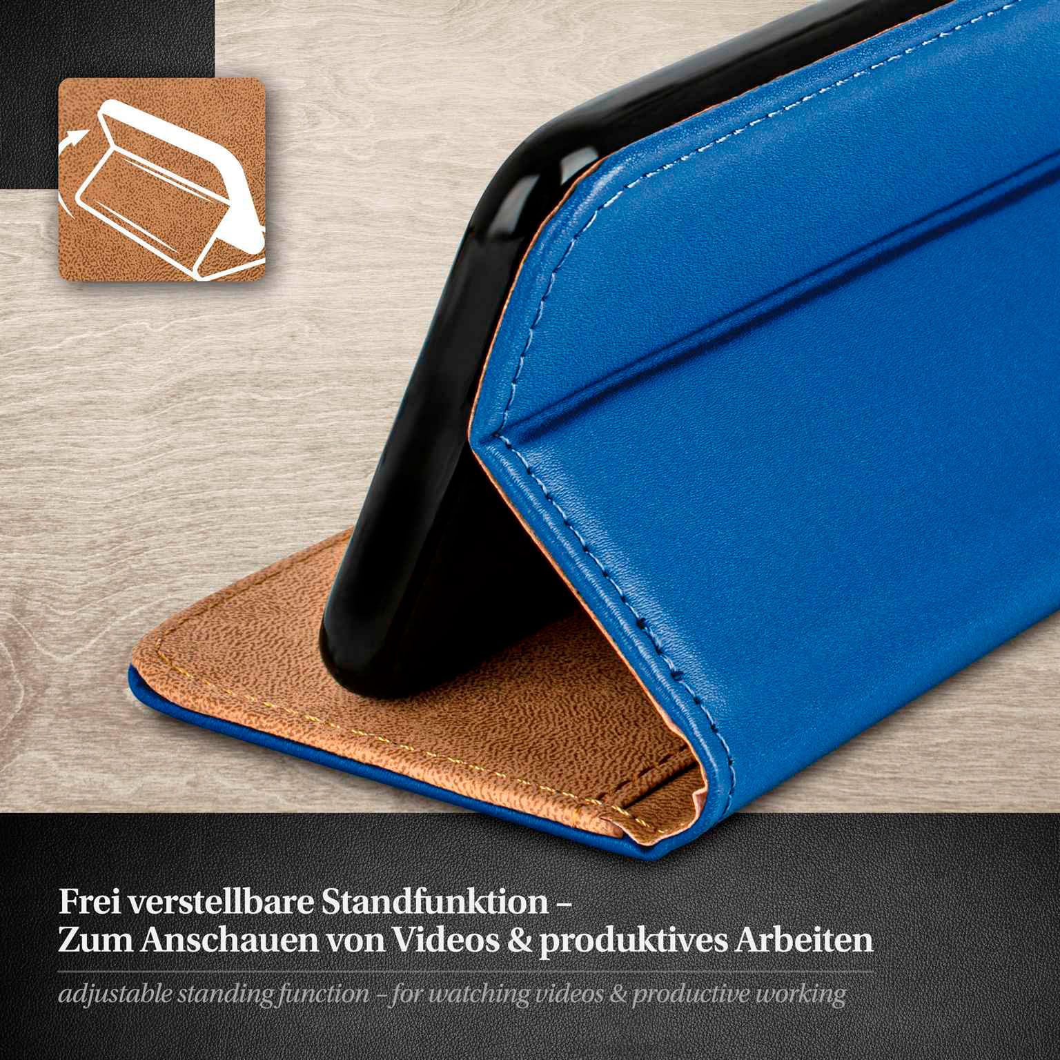 moex Book Case für Samsung Galaxy A56 5G Klapphülle mit Kartenfach – Weiteres Produktbild 3