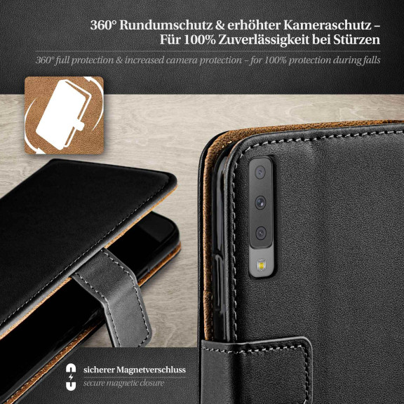 moex Book Case für Samsung Galaxy A7 (2018) Klapphülle mit Kartenfach – Weiteres Produktbild 3