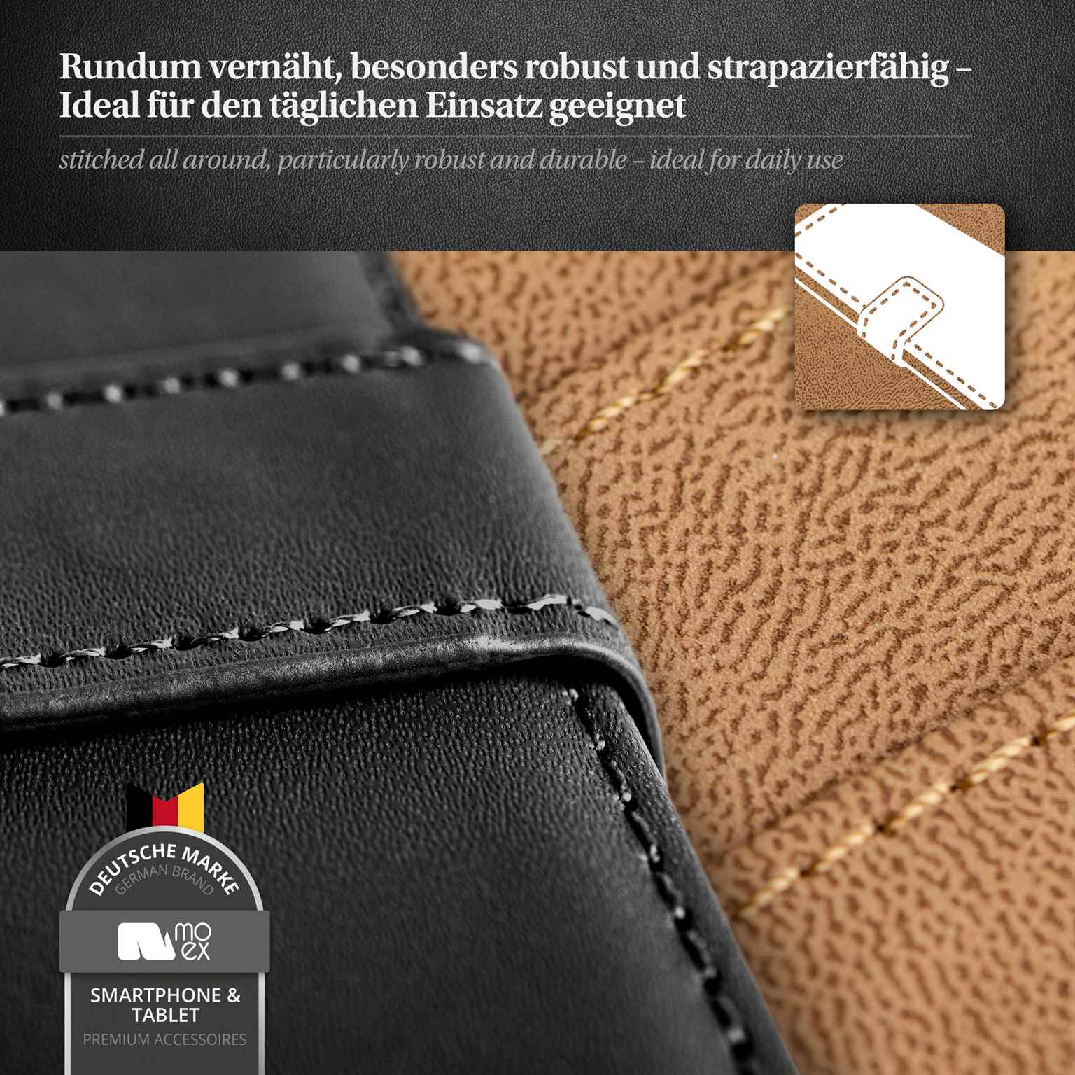 moex Book Case für Samsung Galaxy Ace Style Klapphülle mit Kartenfach – Weiteres Produktbild 4