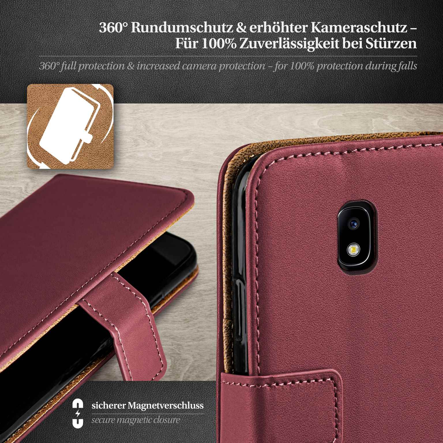 moex Book Case für Samsung Galaxy J5 (2017) Klapphülle mit Kartenfach – Weiteres Produktbild 3 moex Book Case für Samsung Galaxy J5 (2017) Klapphülle mit Kartenfach – Weiteres Produktbild 3