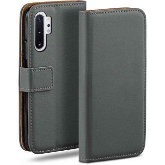 moex moex Book Case für Samsung Galaxy Note 10 Plus Klapphülle mit Kartenfach – Anthracite-Gray