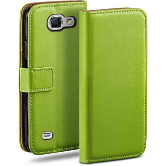 moex moex Book Case für Samsung Galaxy Note 2 Klapphülle mit Kartenfach – Lime-Green