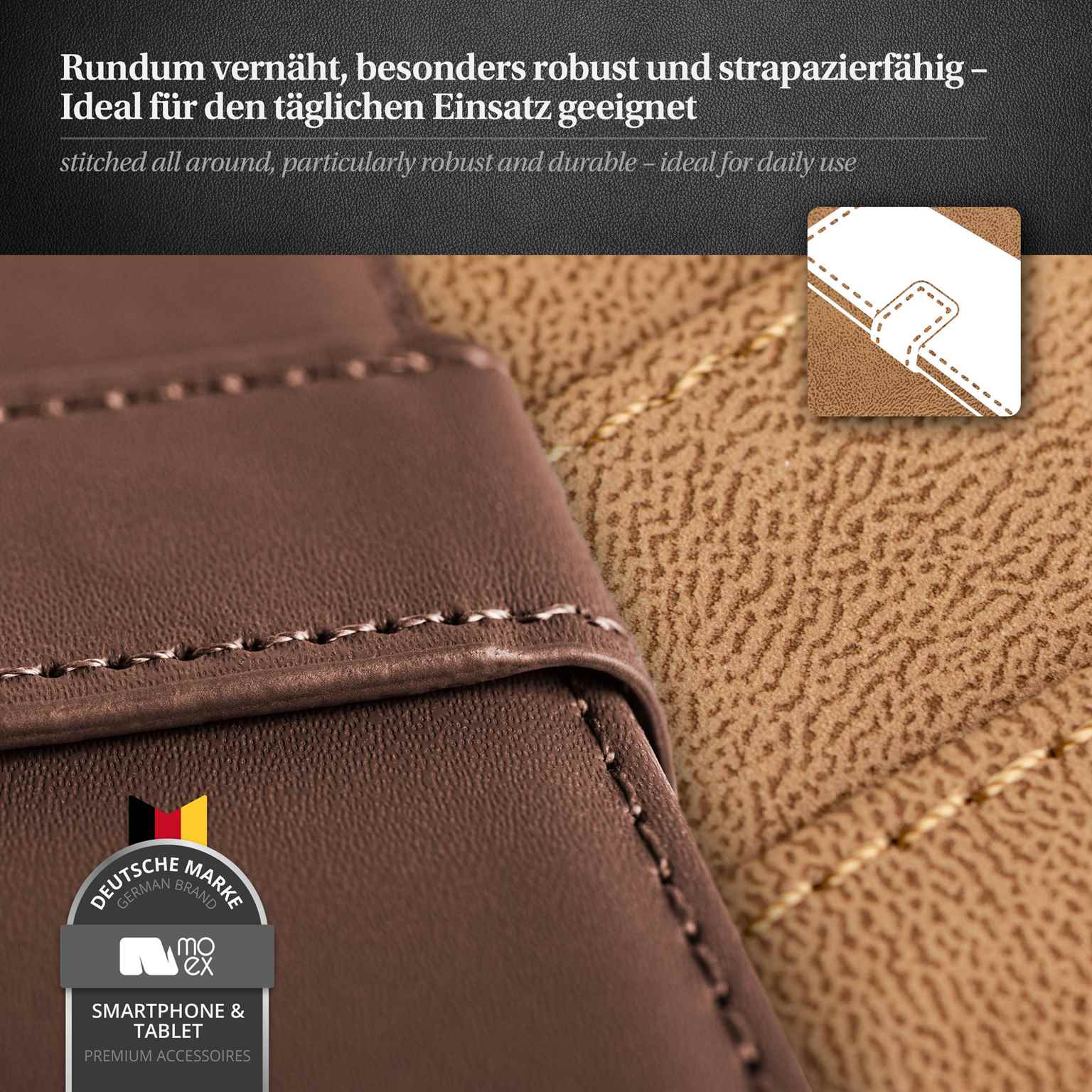 moex Book Case für Samsung Galaxy Note 3 Klapphülle mit Kartenfach – Weiteres Produktbild 4