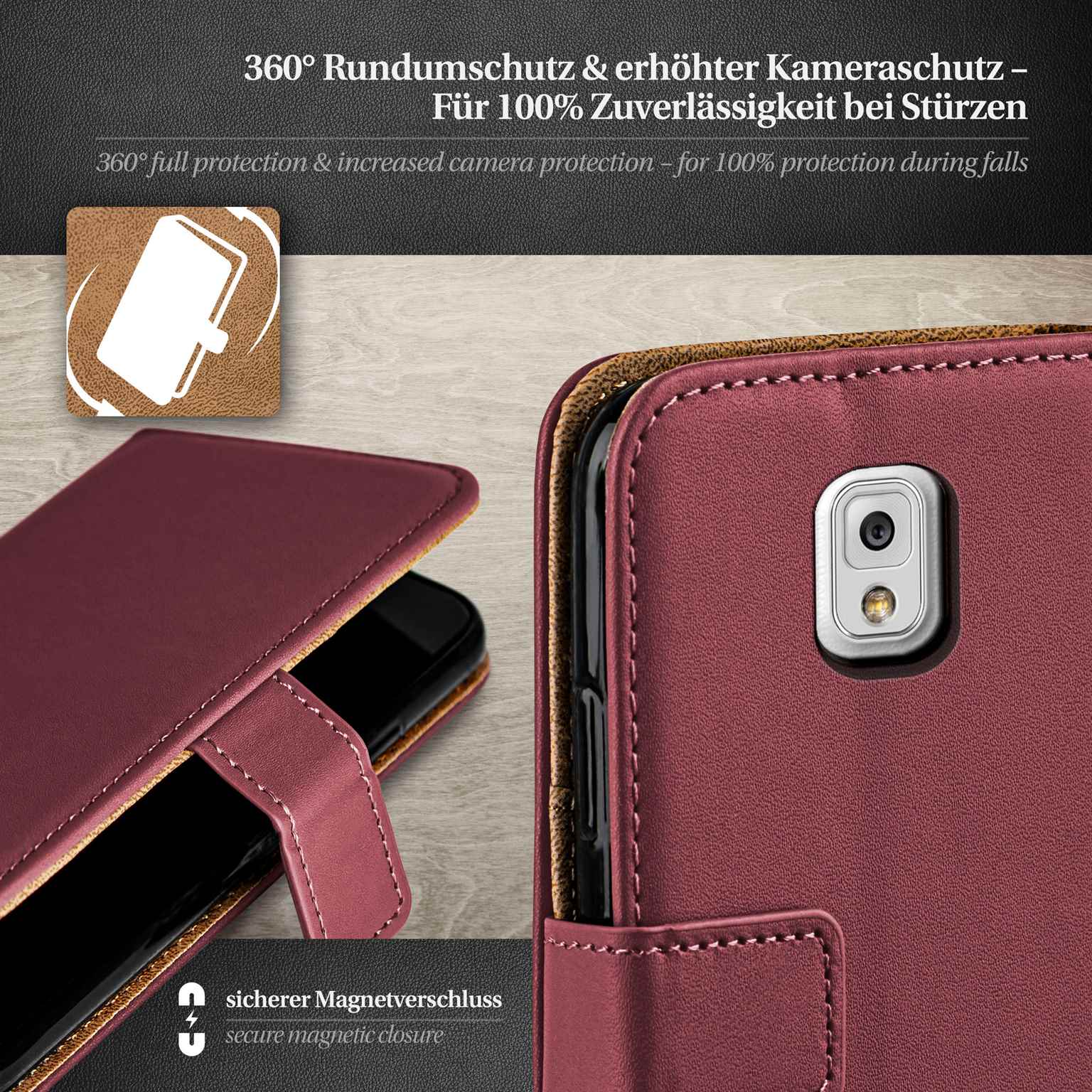 moex Book Case für Samsung Galaxy Note 3 Klapphülle mit Kartenfach – Weiteres Produktbild 3 moex Book Case für Samsung Galaxy Note 3 Klapphülle mit Kartenfach – Weiteres Produktbild 3