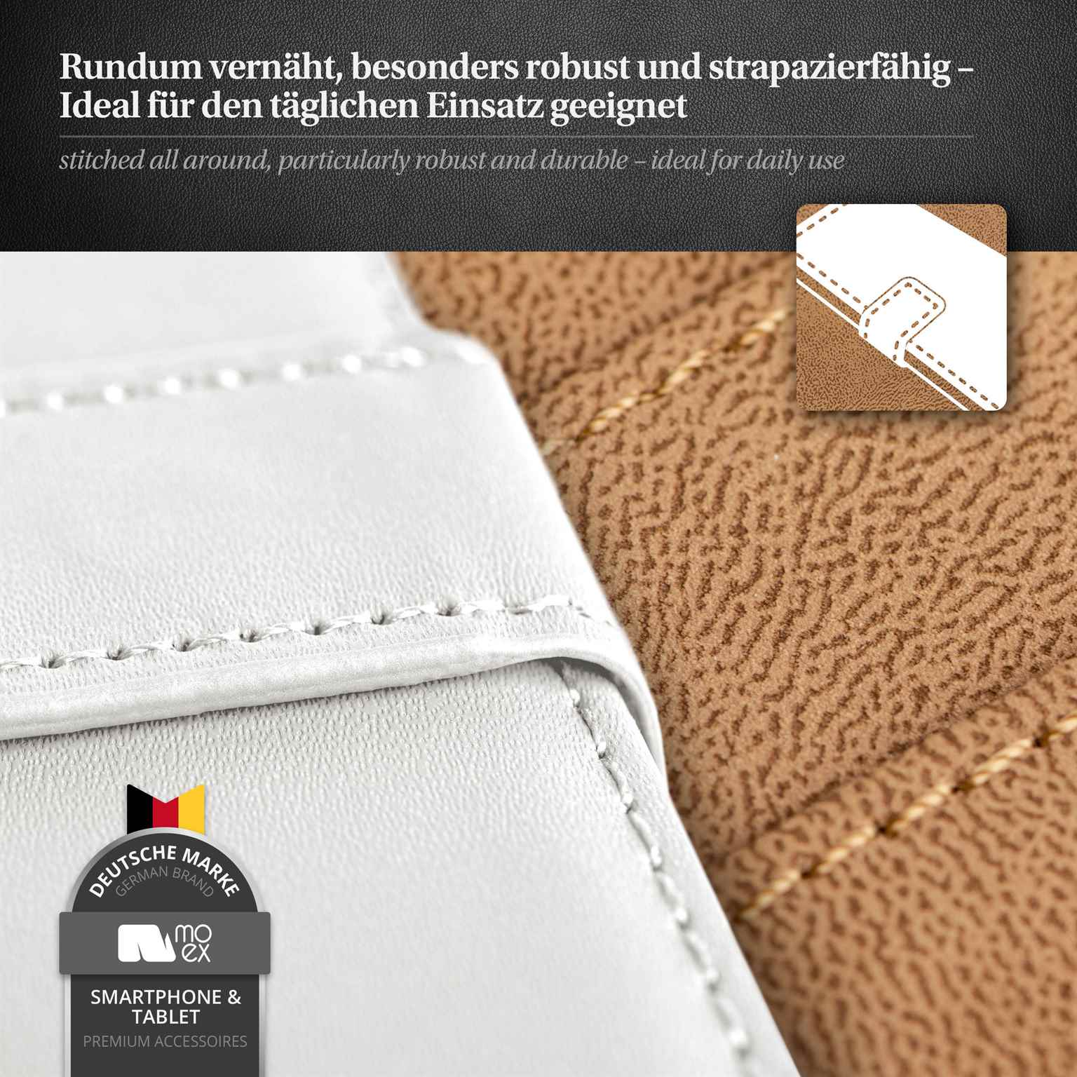 moex Book Case für Samsung Galaxy Note 3 Klapphülle mit Kartenfach – Weiteres Produktbild 4