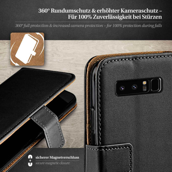 moex Book Case für Samsung Galaxy Note 8 Klapphülle mit Kartenfach – Weiteres Produktbild 3