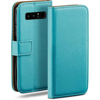 moex moex Book Case für Samsung Galaxy Note 8 Klapphülle mit Kartenfach – Aqua-Cyan