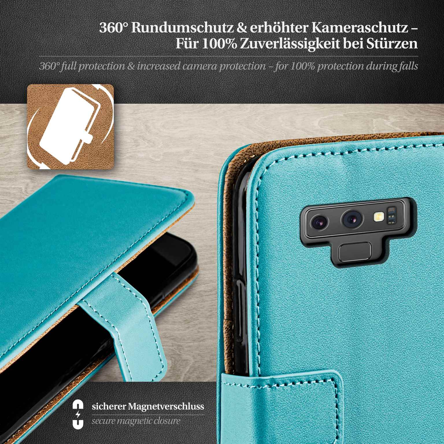 moex Book Case für Samsung Galaxy Note 9 Klapphülle mit Kartenfach – Weiteres Produktbild 3 moex Book Case für Samsung Galaxy Note 9 Klapphülle mit Kartenfach – Weiteres Produktbild 3