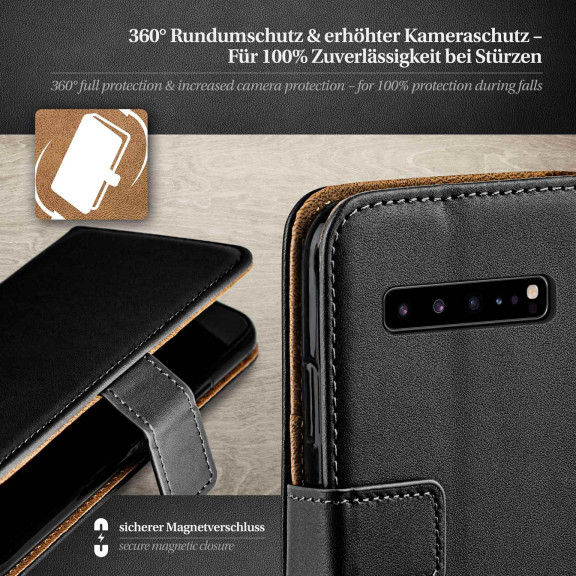 moex Book Case für Samsung Galaxy S10 5G Klapphülle mit Kartenfach – Weiteres Produktbild 3