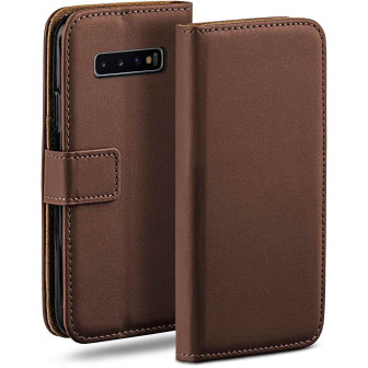 moex moex Book Case für Samsung Galaxy S10 Klapphülle mit Kartenfach – Oxide-Brown