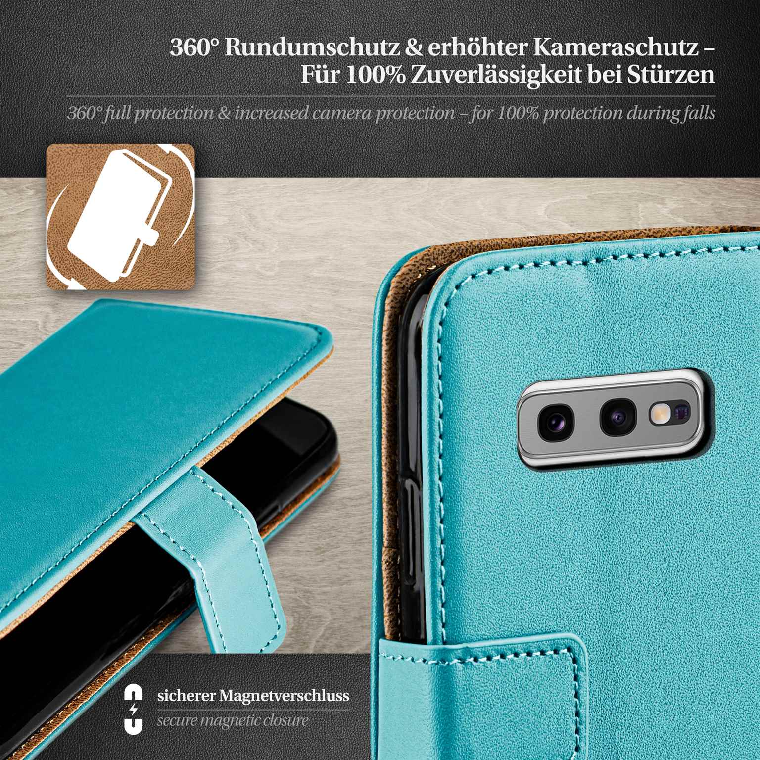 moex Book Case für Samsung Galaxy S10e Klapphülle mit Kartenfach – Weiteres Produktbild 3