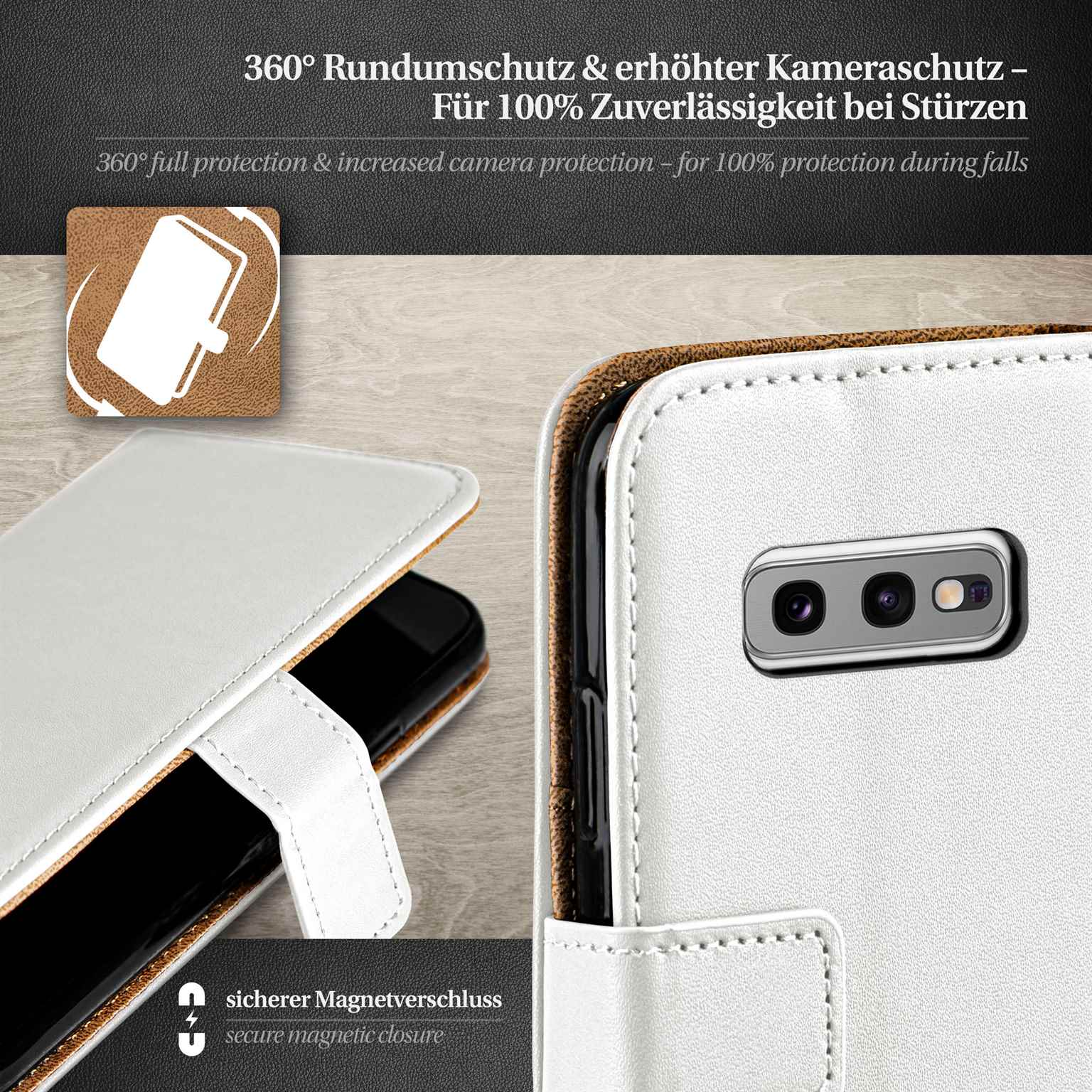 moex Book Case für Samsung Galaxy S10e Klapphülle mit Kartenfach – Weiteres Produktbild 3