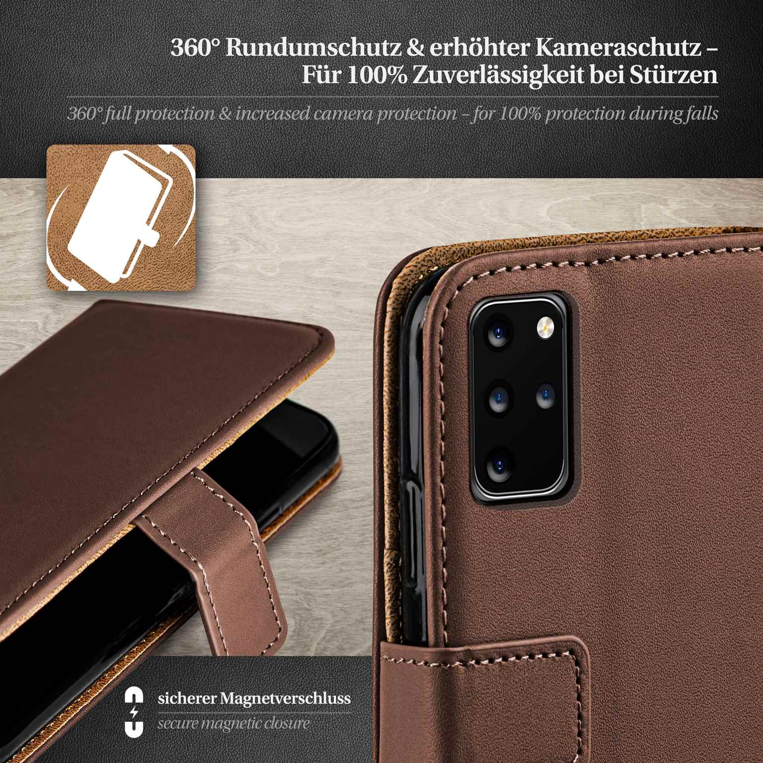moex Book Case für Samsung Galaxy S20 Plus 5G Klapphülle mit Kartenfach – Weiteres Produktbild 3