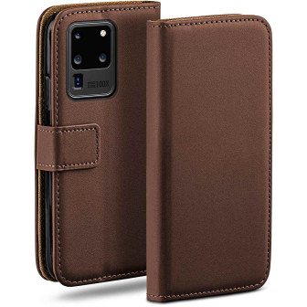 moex moex Book Case für Samsung Galaxy S20 Ultra Klapphülle mit Kartenfach – Oxide-Brown