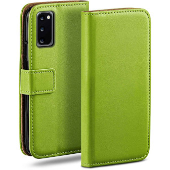 moex moex Book Case für Samsung Galaxy S20 Klapphülle mit Kartenfach – Lime-Green