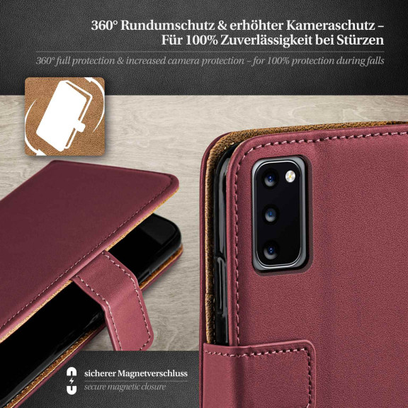 moex Book Case für Samsung Galaxy S20 5G Klapphülle mit Kartenfach – Weiteres Produktbild 3