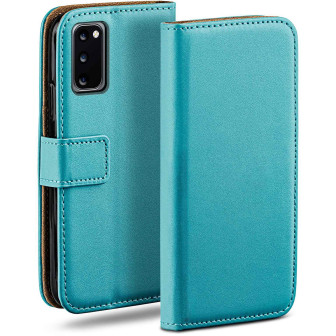 moex Book Case für Samsung Galaxy S20 5G Klapphülle mit Kartenfach – Aqua-Cyan moex Book Case für Samsung Galaxy S20 5G Klapphülle mit Kartenfach – Aqua-Cyan