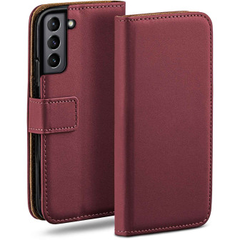 moex Book Case für Samsung Galaxy S21 FE 5G Klapphülle mit Kartenfach – Maroon-Red moex Book Case für Samsung Galaxy S21 FE 5G Klapphülle mit Kartenfach – Maroon-Red