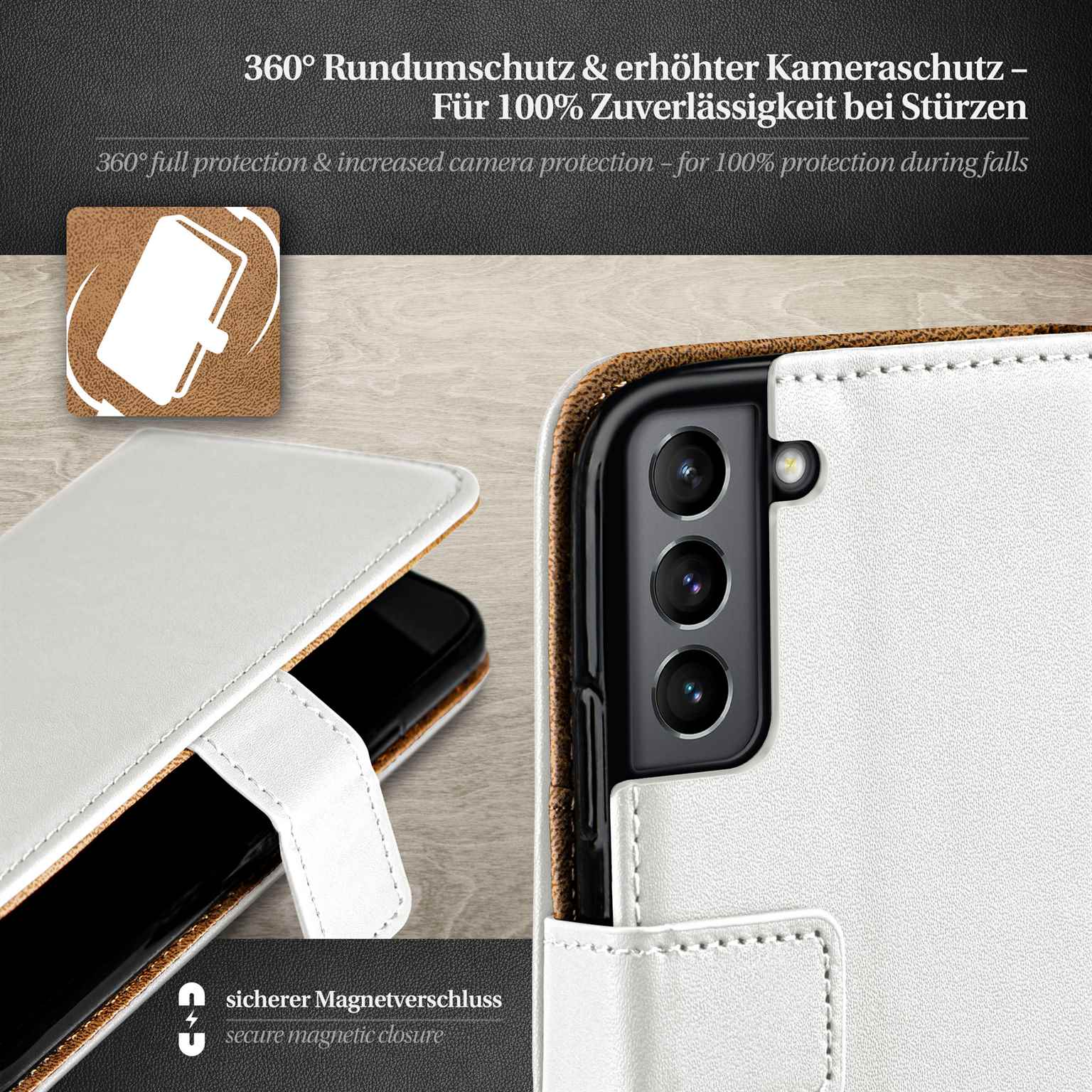 moex Book Case für Samsung Galaxy S21 FE 5G Klapphülle mit Kartenfach – Weiteres Produktbild 3 moex Book Case für Samsung Galaxy S21 FE 5G Klapphülle mit Kartenfach – Weiteres Produktbild 3