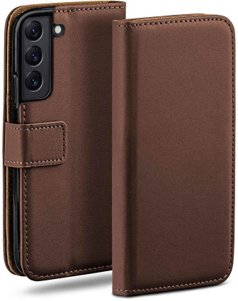moex moex Book Case für Samsung Galaxy S22 Klapphülle mit Kartenfach – Oxide-Brown