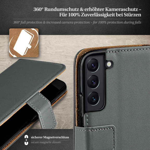 moex Book Case für Samsung Galaxy S22 Klapphülle mit Kartenfach – Weiteres Produktbild 3