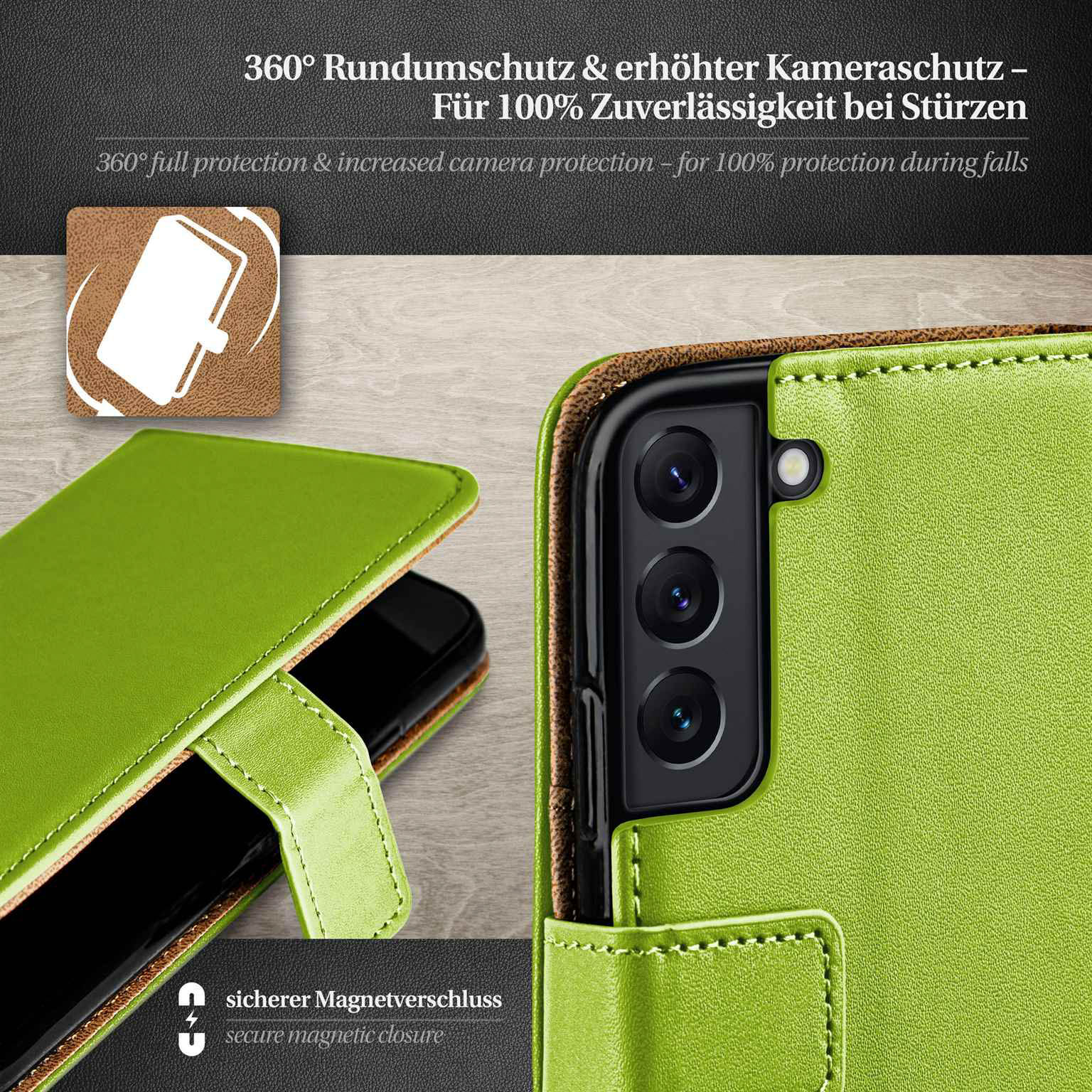 moex Book Case für Samsung Galaxy S22 Klapphülle mit Kartenfach – Weiteres Produktbild 3 moex Book Case für Samsung Galaxy S22 Klapphülle mit Kartenfach – Weiteres Produktbild 3