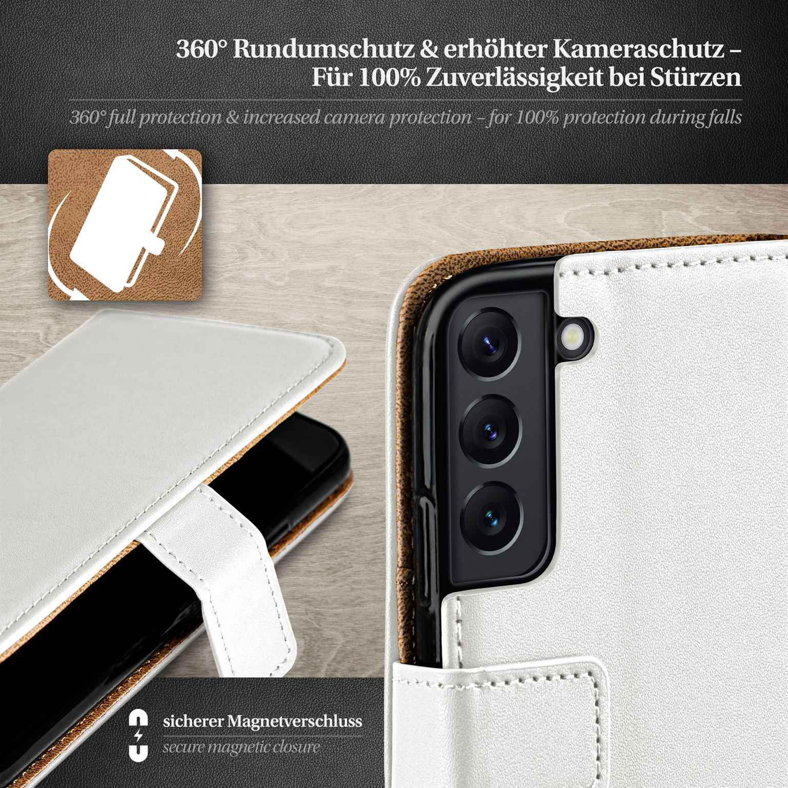 moex Book Case für Samsung Galaxy S22 Klapphülle mit Kartenfach – Weiteres Produktbild 3 moex Book Case für Samsung Galaxy S22 Klapphülle mit Kartenfach – Weiteres Produktbild 3