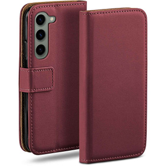 moex Book Case für Samsung Galaxy S23 Plus Klapphülle mit Kartenfach – Maroon-Red moex Book Case für Samsung Galaxy S23 Plus Klapphülle mit Kartenfach – Maroon-Red