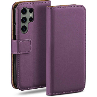 moex moex Book Case für Samsung Galaxy S23 Ultra Klapphülle mit Kartenfach – Indigo-Violet