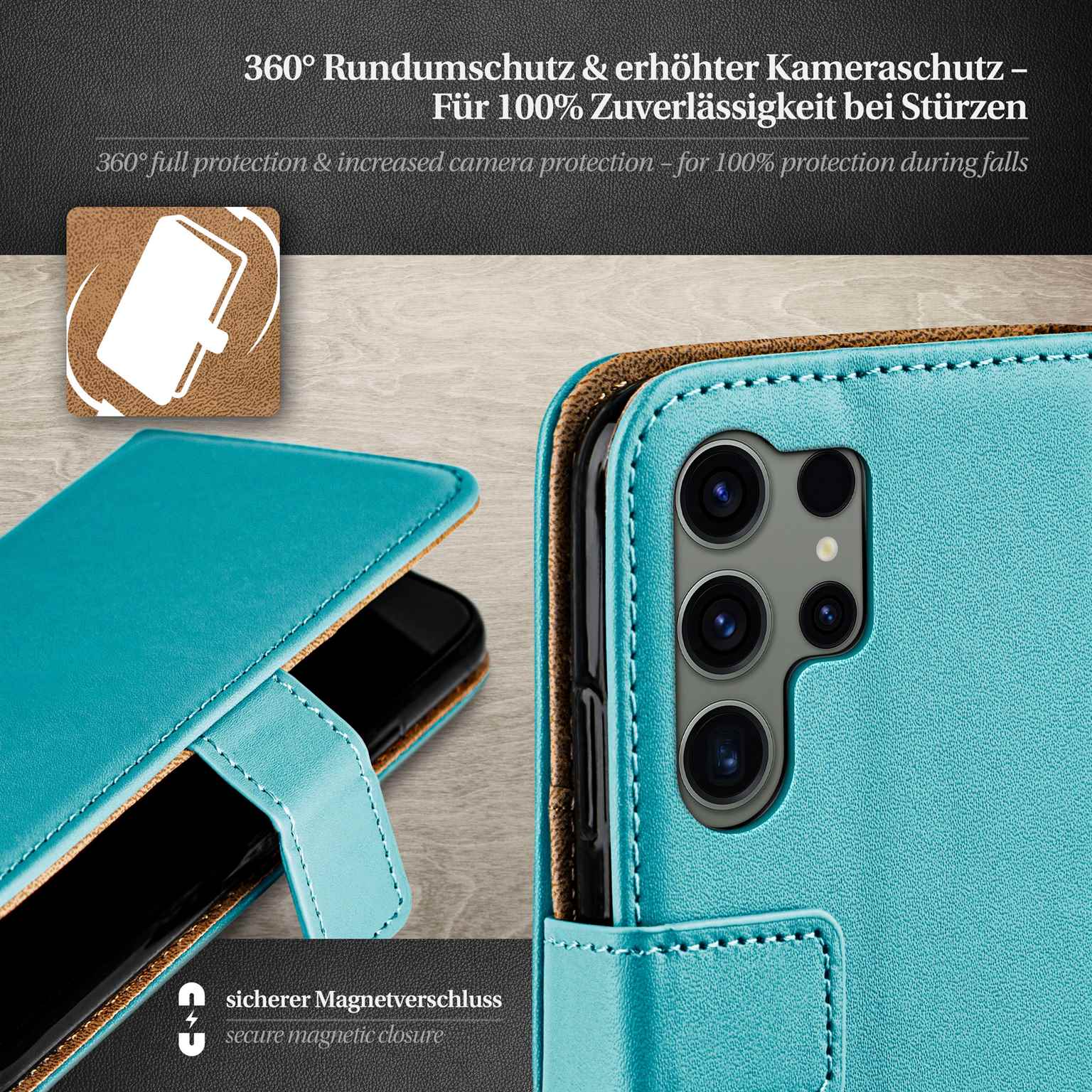 moex Book Case für Samsung Galaxy S23 Ultra Klapphülle mit Kartenfach – Weiteres Produktbild 3 moex Book Case für Samsung Galaxy S23 Ultra Klapphülle mit Kartenfach – Weiteres Produktbild 3