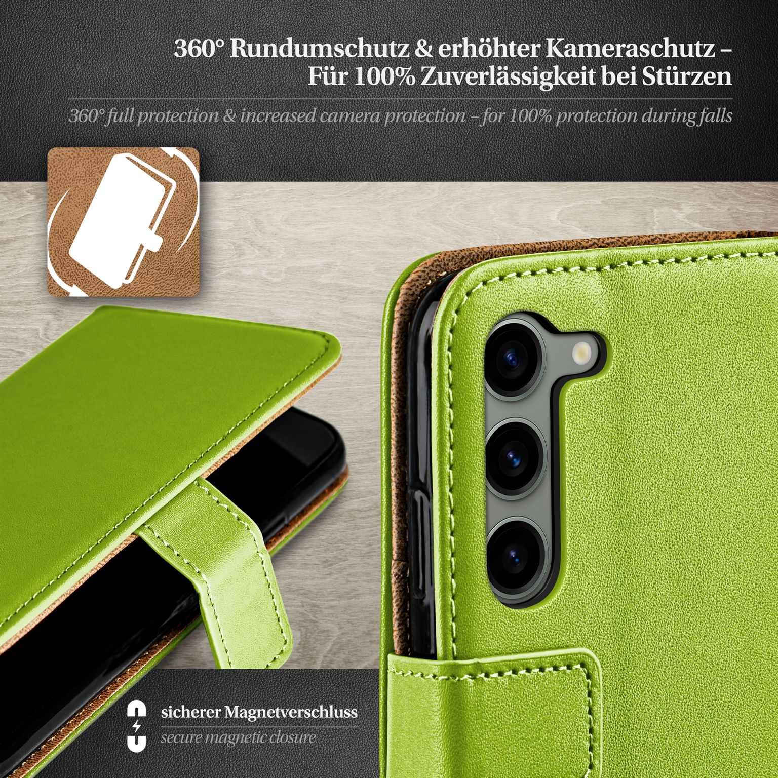 moex Book Case für Samsung Galaxy S23 Klapphülle mit Kartenfach – Weiteres Produktbild 3