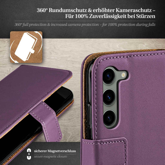moex Book Case für Samsung Galaxy S23 Klapphülle mit Kartenfach – Weiteres Produktbild 3