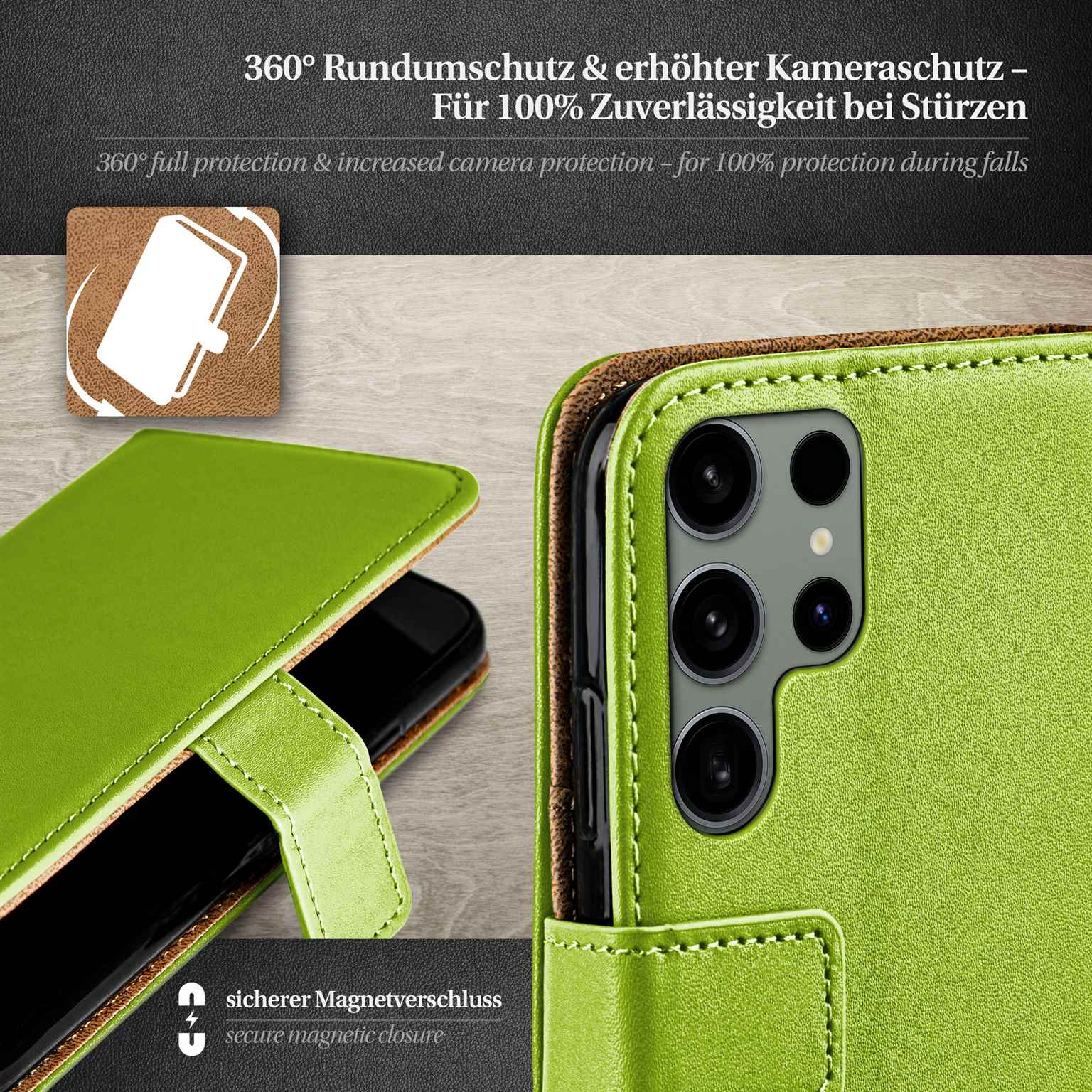 moex Book Case für Samsung Galaxy S24 Ultra Klapphülle mit Kartenfach – Weiteres Produktbild 3