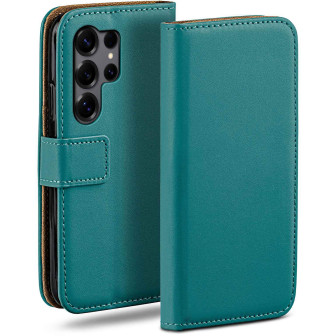 moex moex Book Case für Samsung Galaxy S25 Ultra Klapphülle mit Kartenfach – Petrol