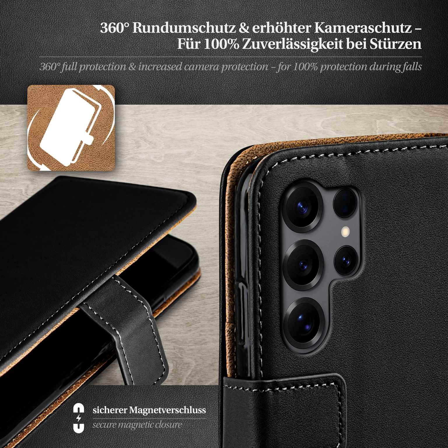 moex Book Case für Samsung Galaxy S25 Ultra Klapphülle mit Kartenfach – Weiteres Produktbild 3 moex Book Case für Samsung Galaxy S25 Ultra Klapphülle mit Kartenfach – Weiteres Produktbild 3