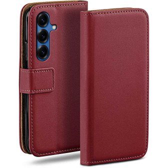 moex moex Book Case für Samsung Galaxy S25 Klapphülle mit Kartenfach – Bordeaux