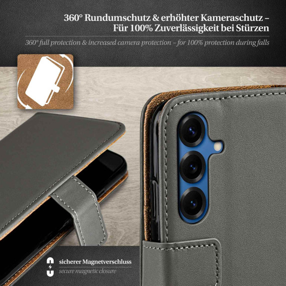 moex Book Case für Samsung Galaxy S25 Klapphülle mit Kartenfach – Weiteres Produktbild 3
